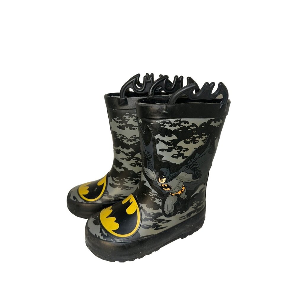 Batman Kids Rain Boots With Handles Western Chief Size 7/8